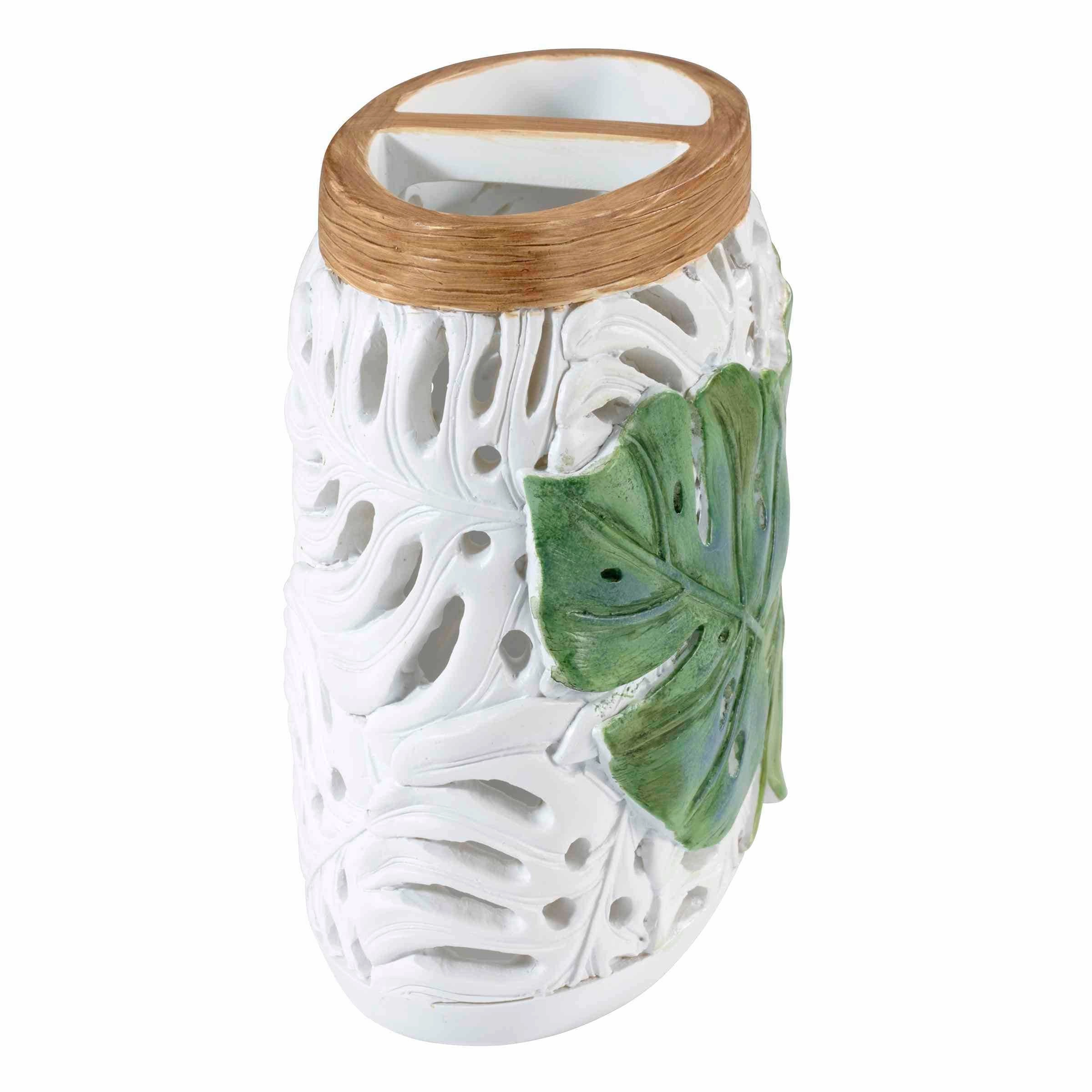 Avanti Linens Viva Palm Toothbrush Holder - Green - Toothbrush Holder