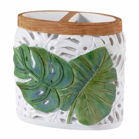Avanti Linens Viva Palm Toothbrush Holder - Green - Toothbrush Holder Toothbrush Holder,Bathroom Organizer