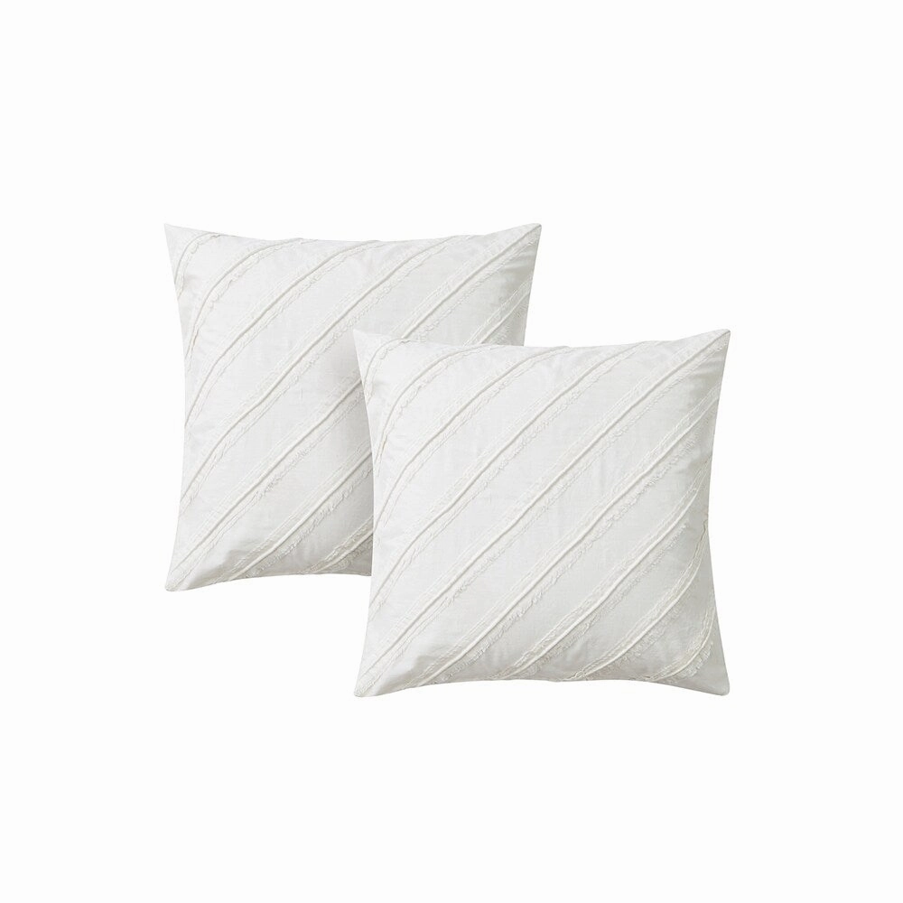 AWE Wanderlust Cotton Euro Shams in Ivory pillowcases,cotton pillow covers,bed linen