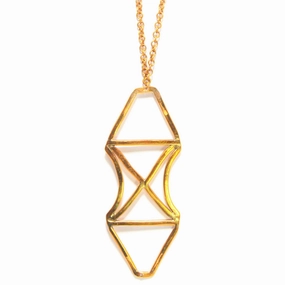Axis Brass Necklace
