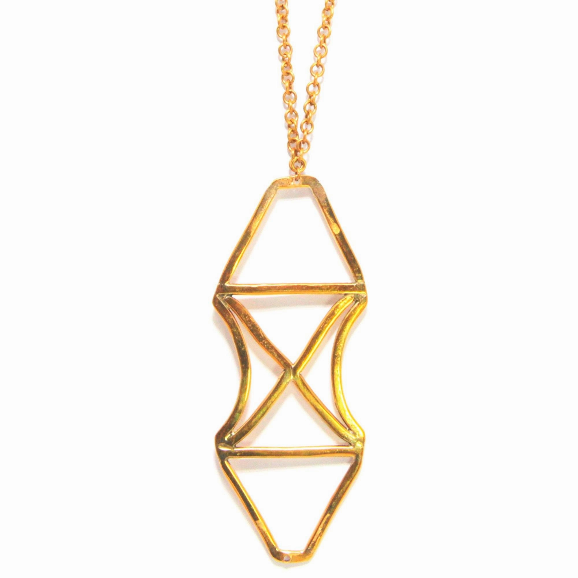 Axis Brass Necklace