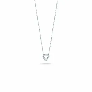 Baby Open Heart Necklace with Diamonds