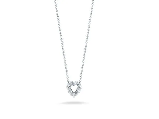 Baby Open Heart Necklace with Diamonds