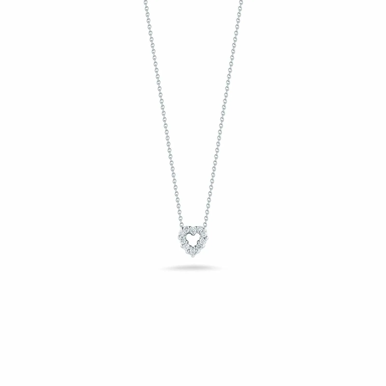 Baby Open Heart Necklace with Diamonds