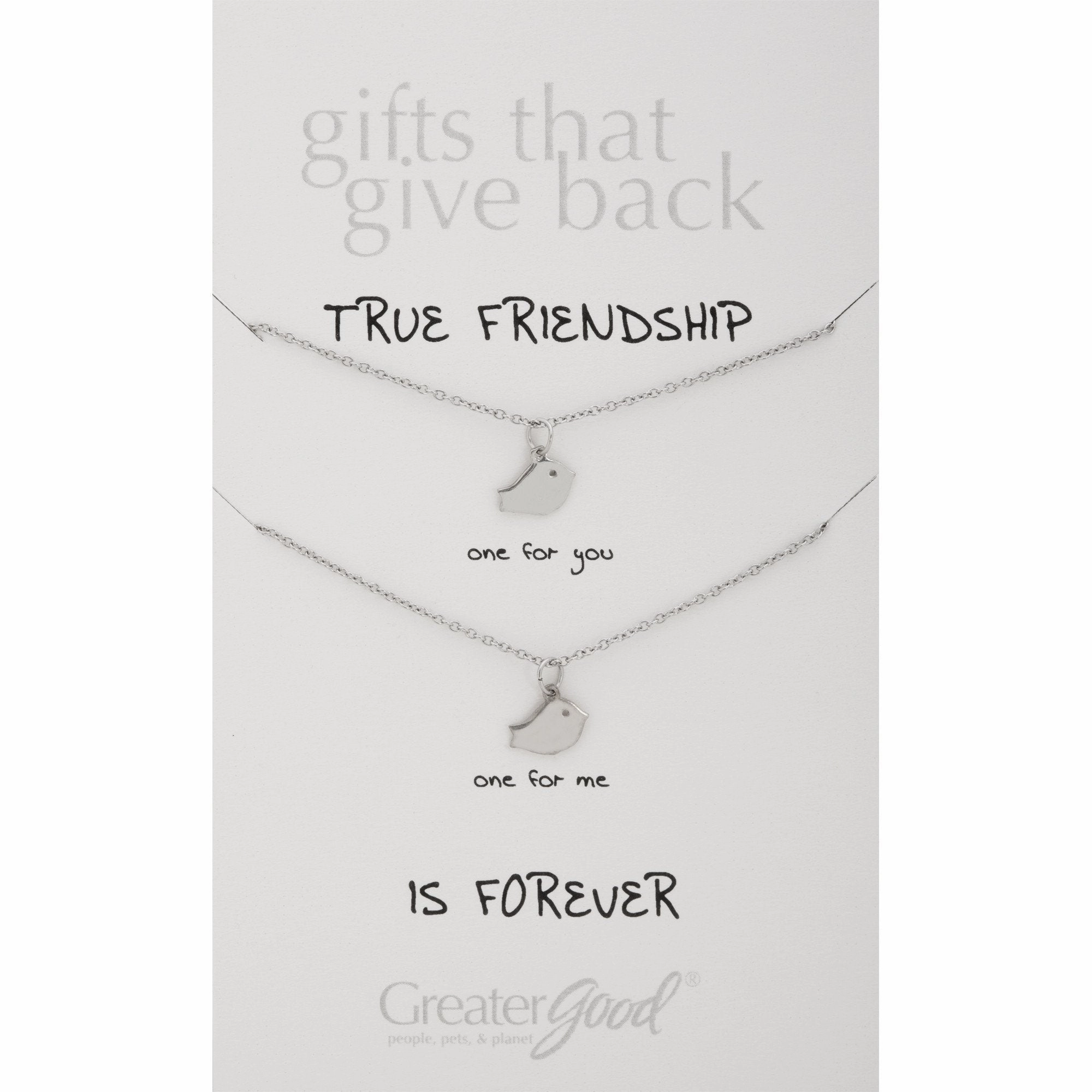Baby Bird Friends Pewter Necklaces - Set of 2