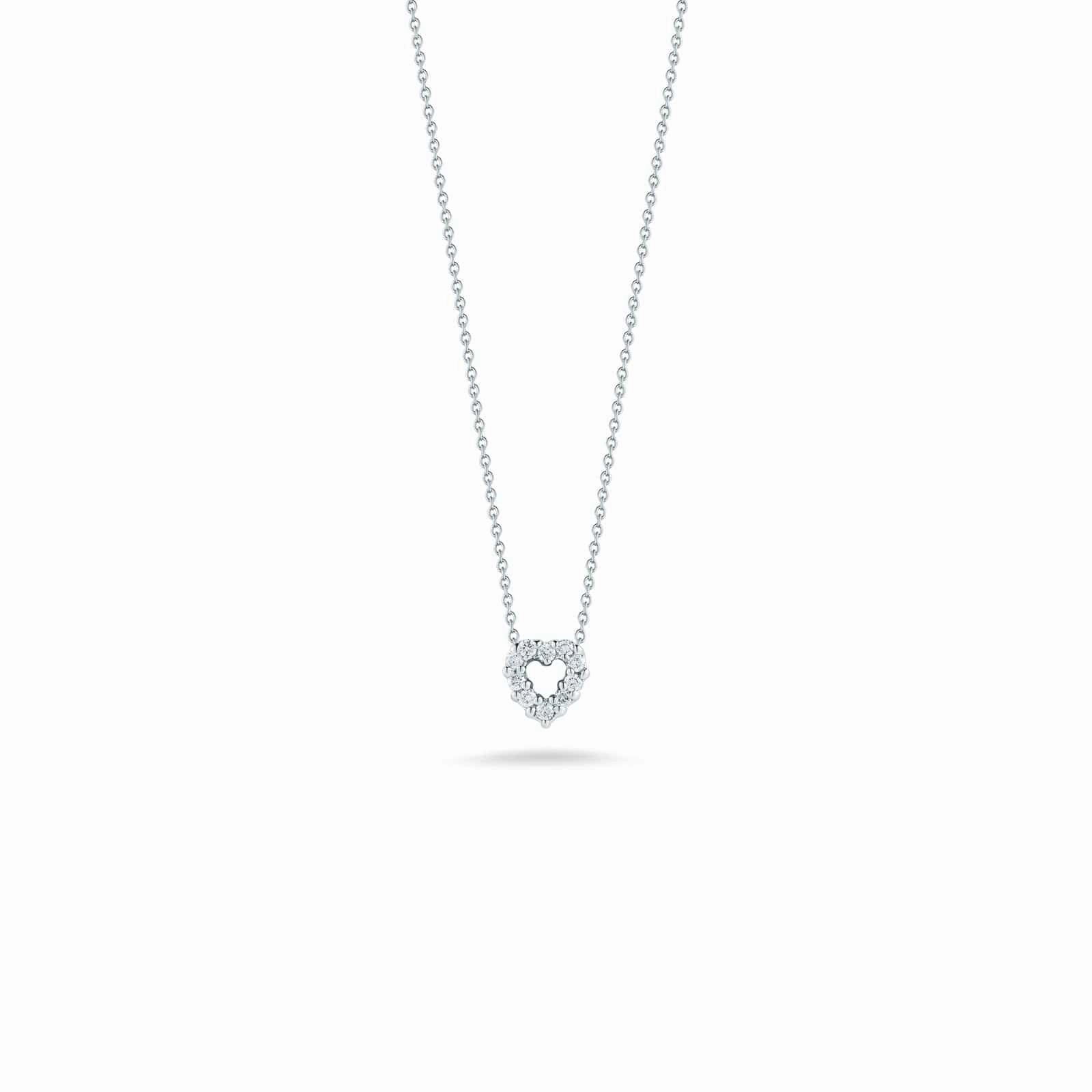 Baby Open Heart Necklace with Diamonds