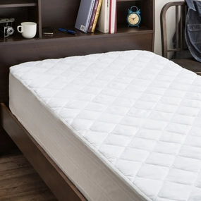 Back to Campus Twin XL Dorm Microfiber Waterproof Mattress Pad Protector - White mattress pads,mattress topper,bed protection