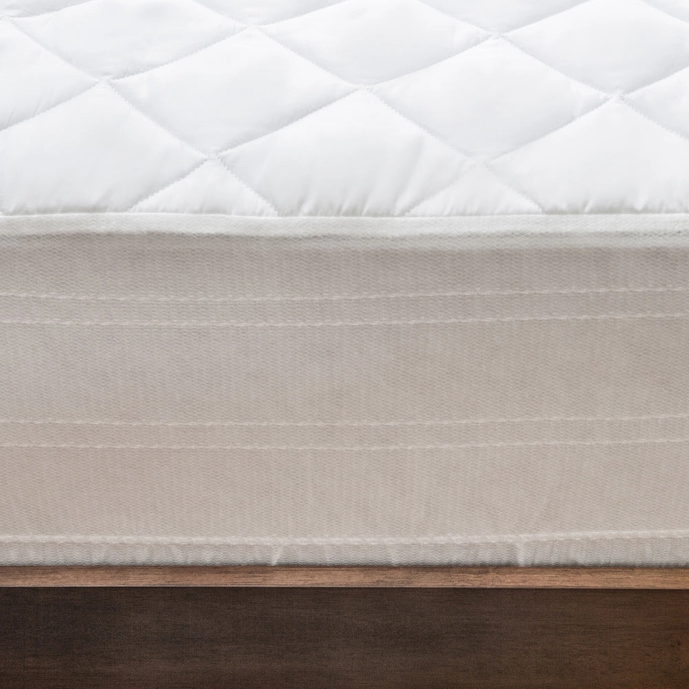 Back to Campus Twin XL Dorm Microfiber Waterproof Mattress Pad Protector - White