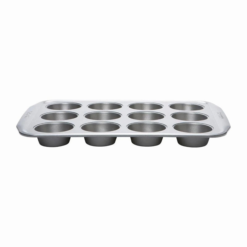 Bakeware 12 cup muffin tray, 10 x 15'', non-stick