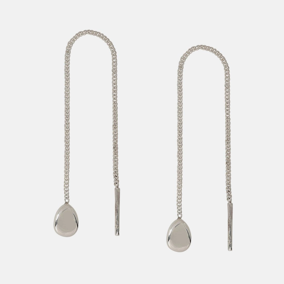 Balanced Sterling Silver Long Earrings