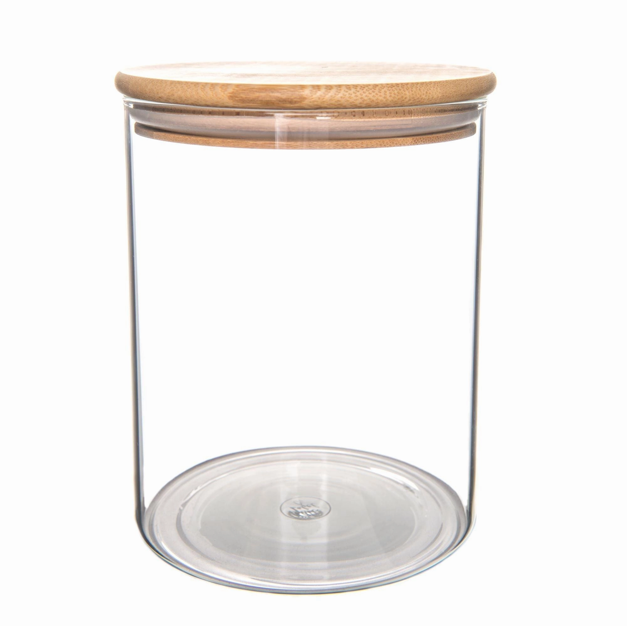 Bamboo Glass Jars Small Pantry Container Pack