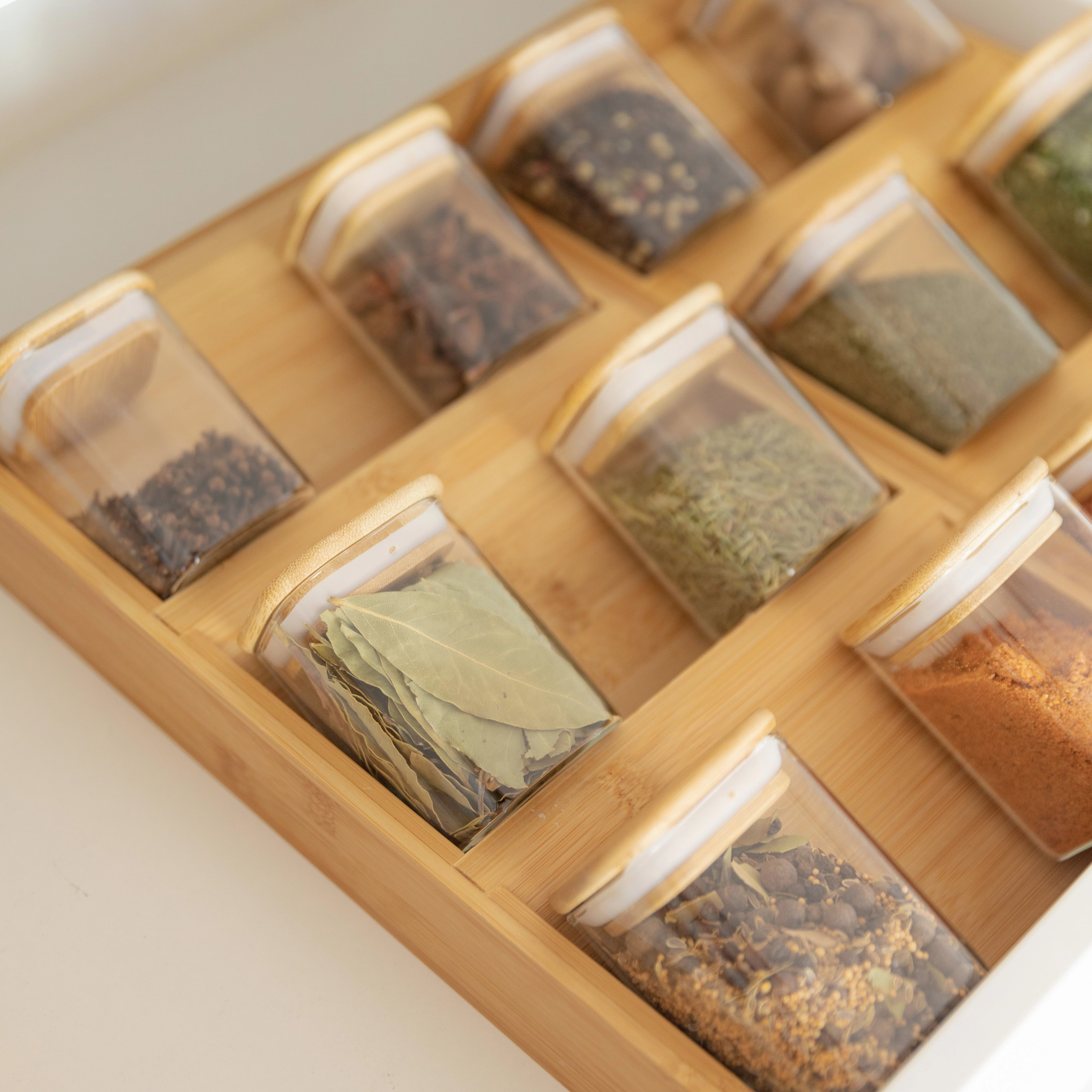 Bamboo Herb & Spice Drawer Organiser