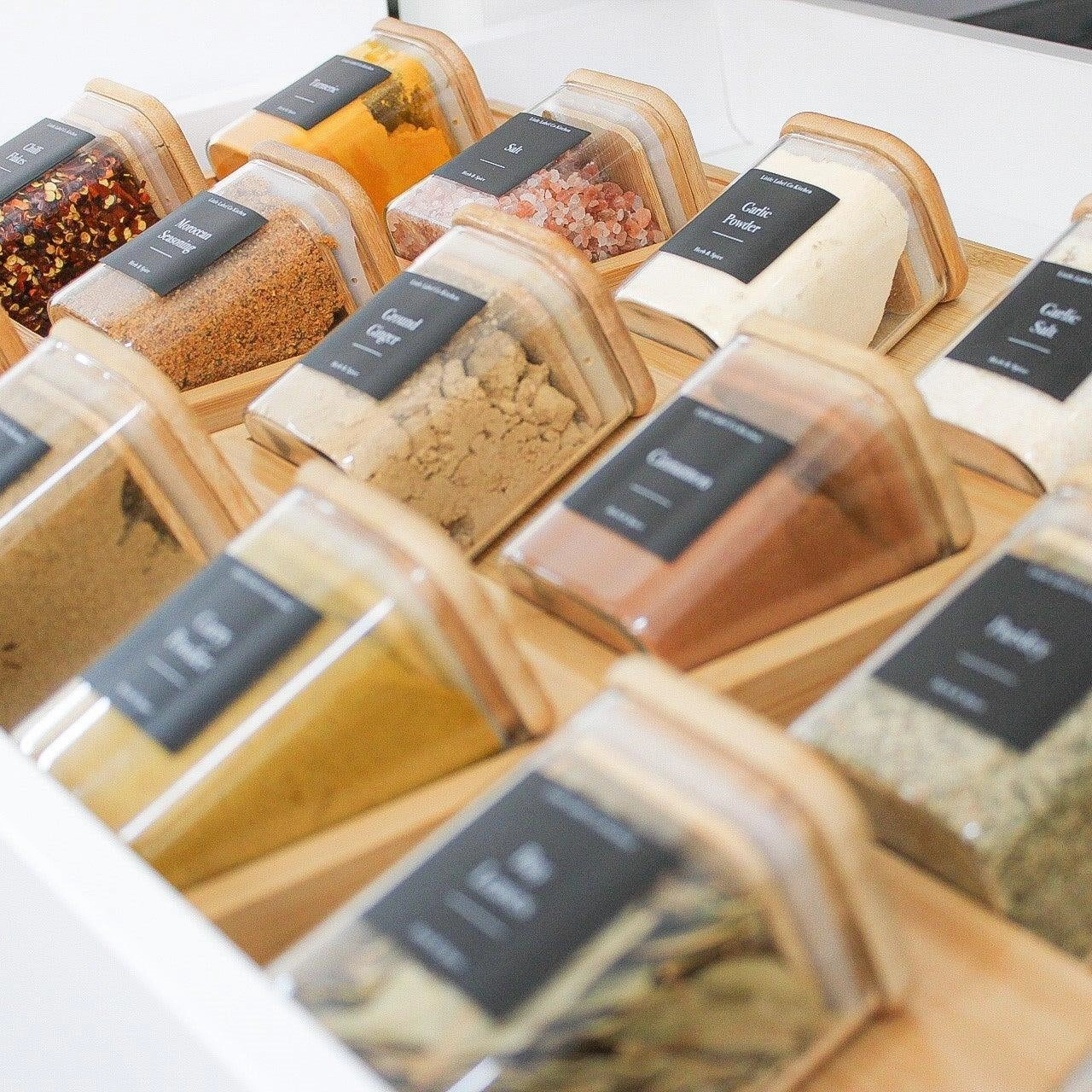 Bamboo Herb & Spice Drawer Organiser