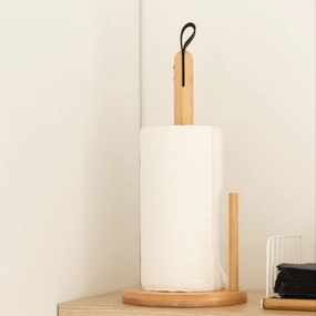 Bamboo Leather Paper Towel Holder Figurines,Decorative Ornaments