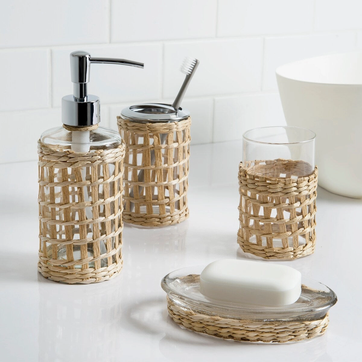 Basketry Toothbrush Holder Natural - Toothbrush Holder