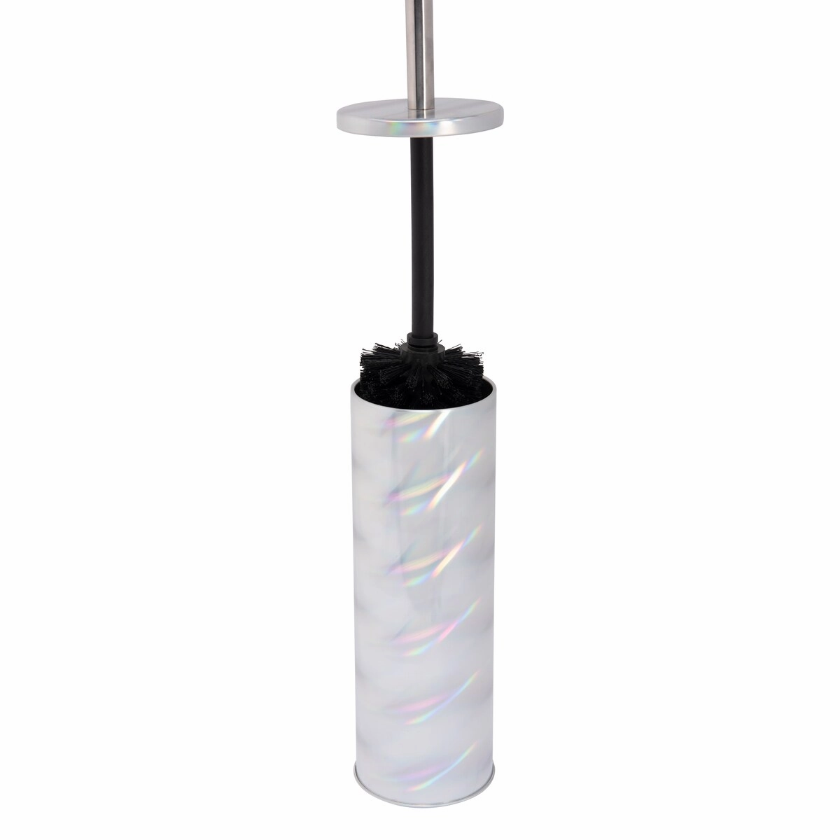 Bath Bliss 2 Pack Holographic Toilet Bowl Brush and Holder - 3.75"Rd x 15"H