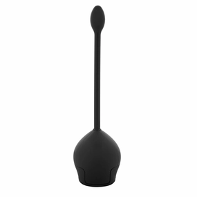 Bath Bliss Firm Grip Tulip Toilet Bowl Brush in Black - 5"x 5"x 17.7" Toilet Brush,Bathroom Cleaner
