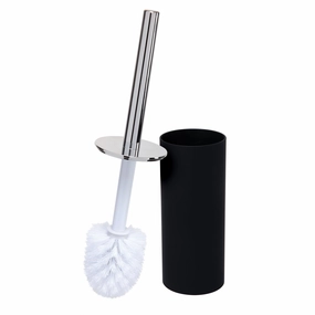 Bath Bliss Soft Touch Toilet Brush Set in Matte Black Toilet Brush,Bathroom Cleaner