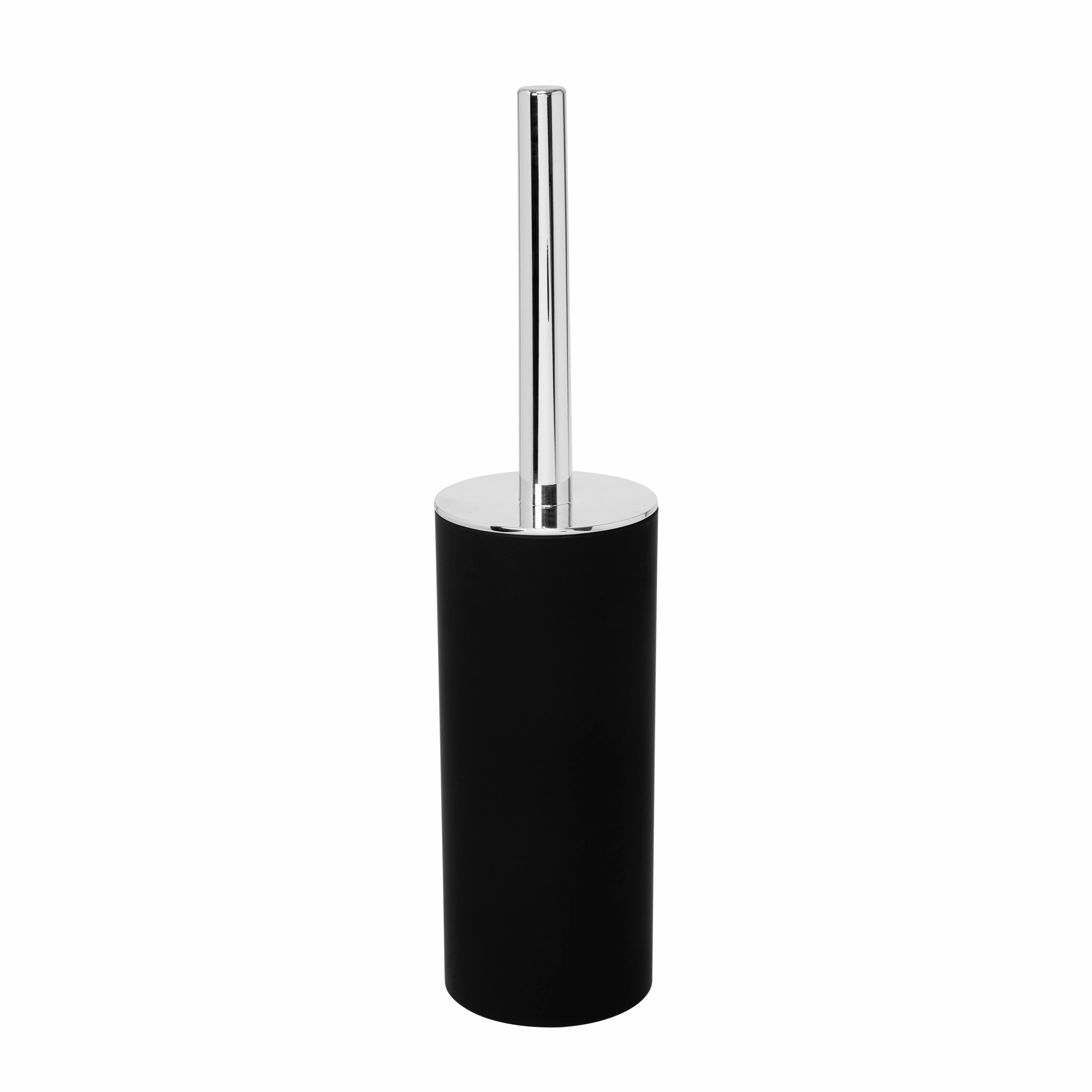 Bath Bliss Soft Touch Toilet Brush Set in Matte Black