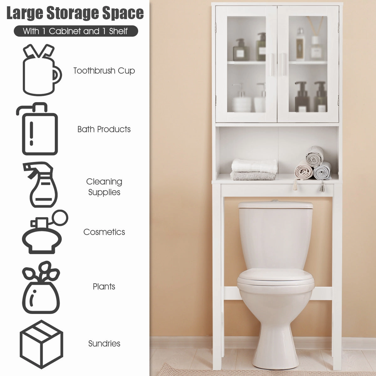 Bathroom Collect Storage Cabinet Toilet Rack