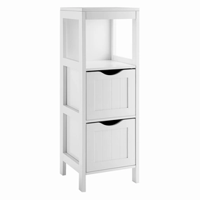 Bathroom Floor Cabinet with 2 Removable Drawers bathroom storage cabinet, over toilet storage