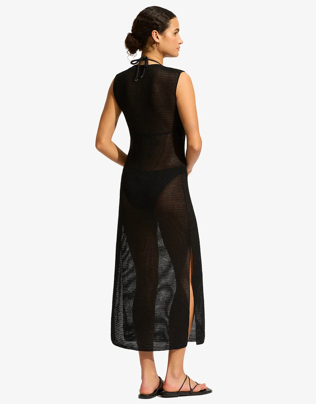 Beach Edit Maxi Knit Dress - Black
