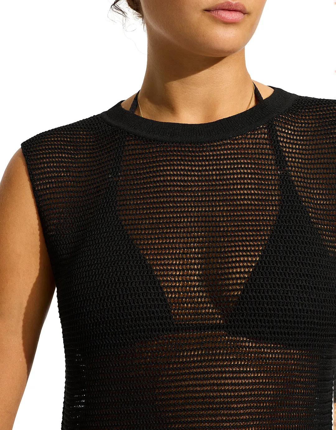 Beach Edit Maxi Knit Dress - Black