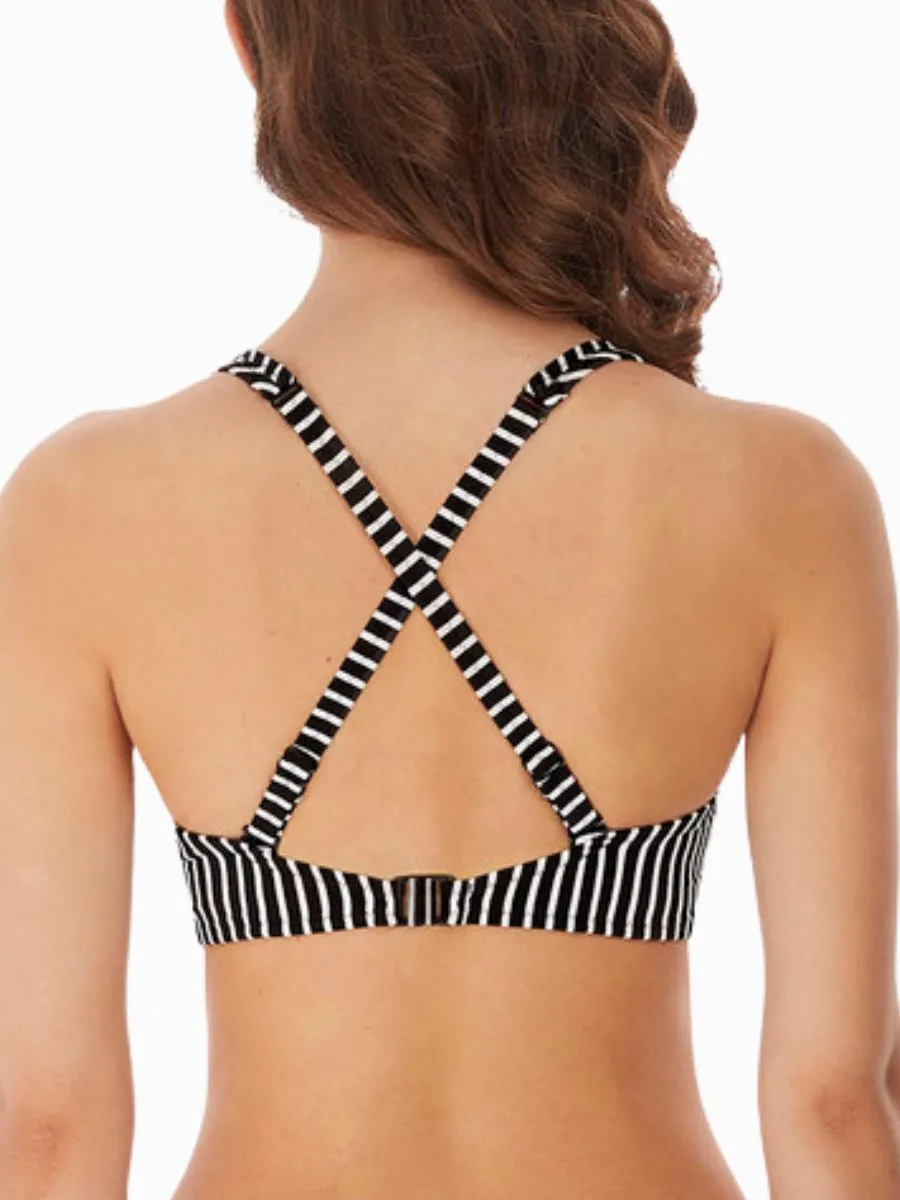 Beach Hut High Apex Bikini Top - Black