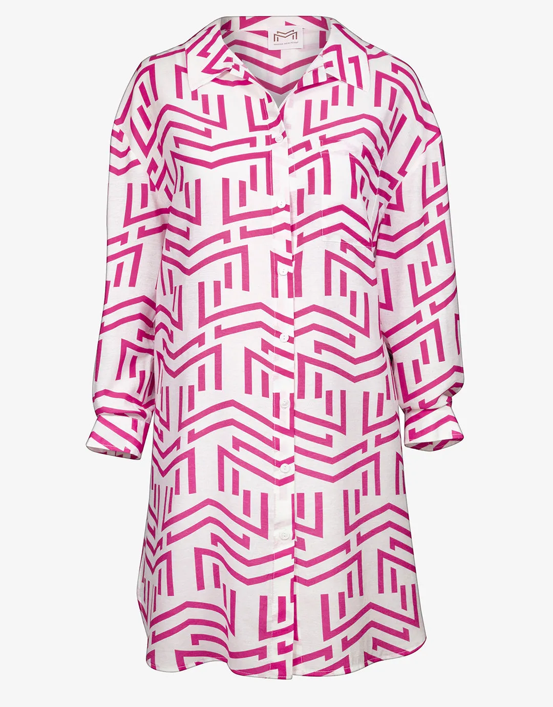 Beach Shirt - White Violet