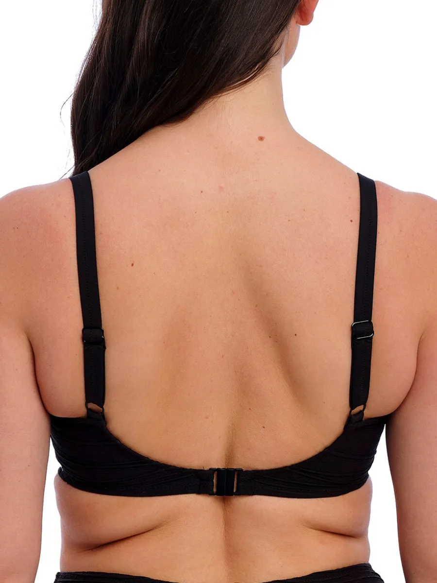 Beach Waves Full Cup Bikini Top - Black