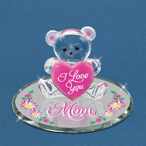 Bear "I Love You Mom" Figurine Decorative Mirror,Home Decor Mirror