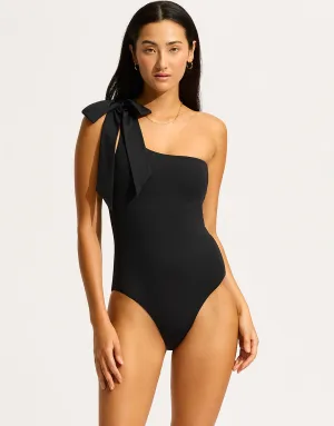 Beau One Shoulder Swimsuit - Black