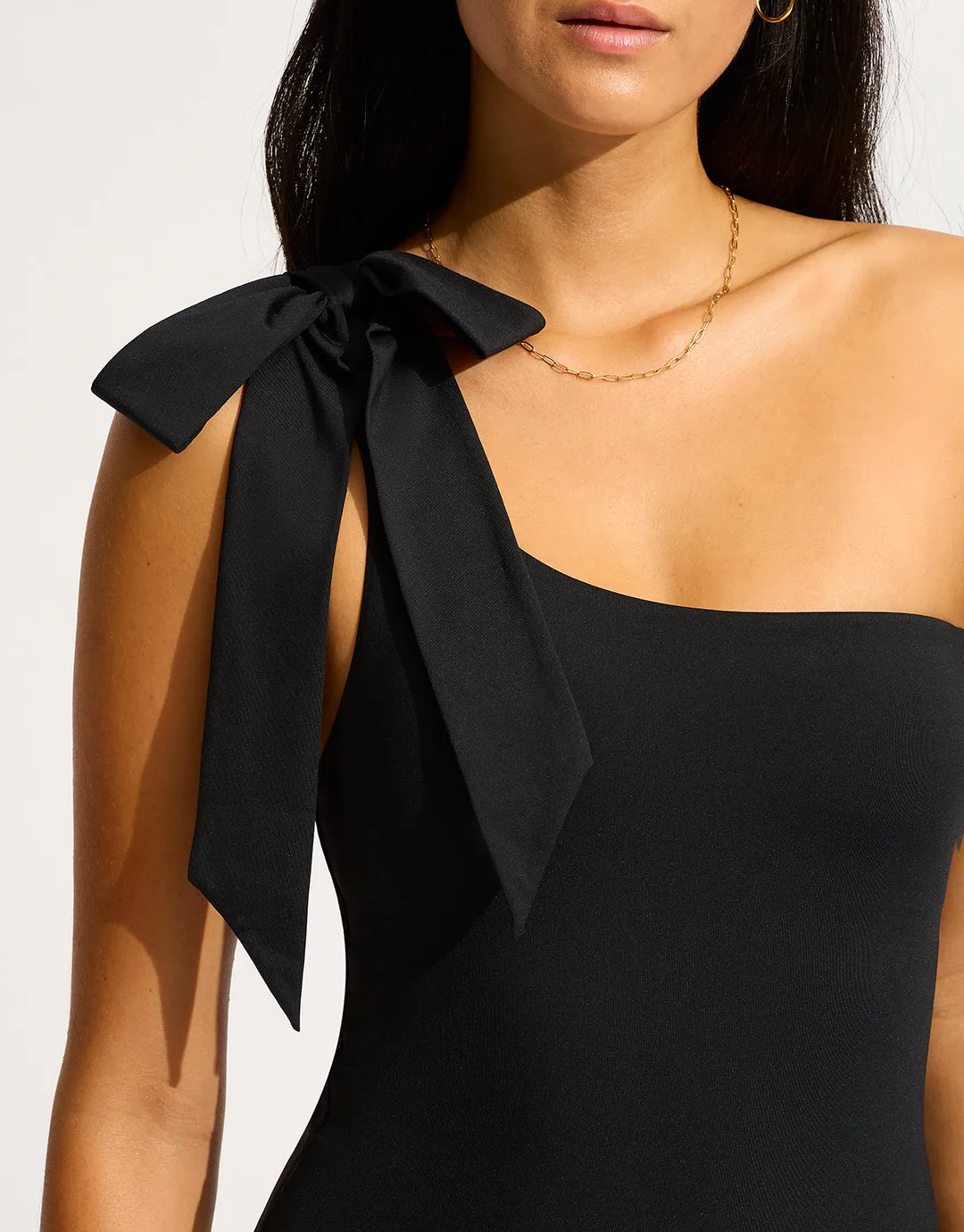 Beau One Shoulder Swimsuit - Black