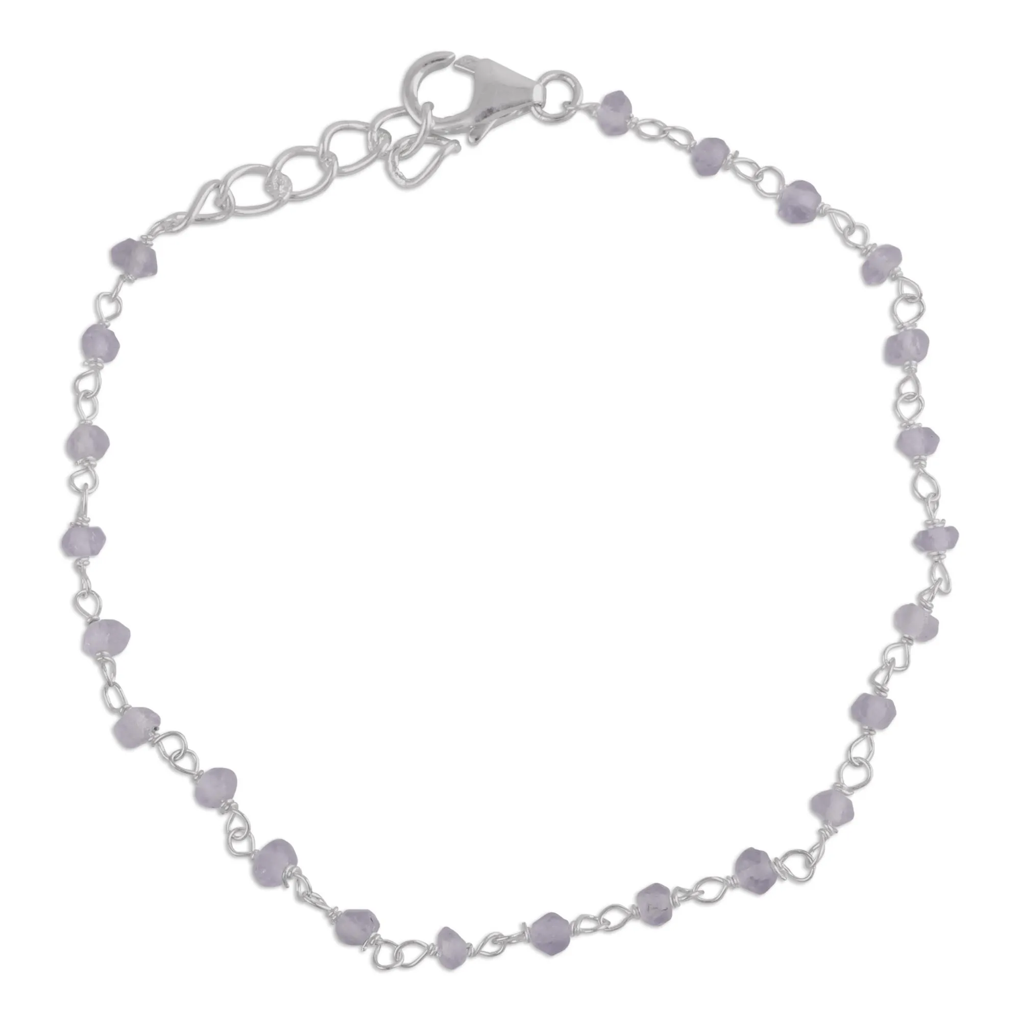 Beautiful Saga Handmade Adjustable Labradorite Link Bracelet from India