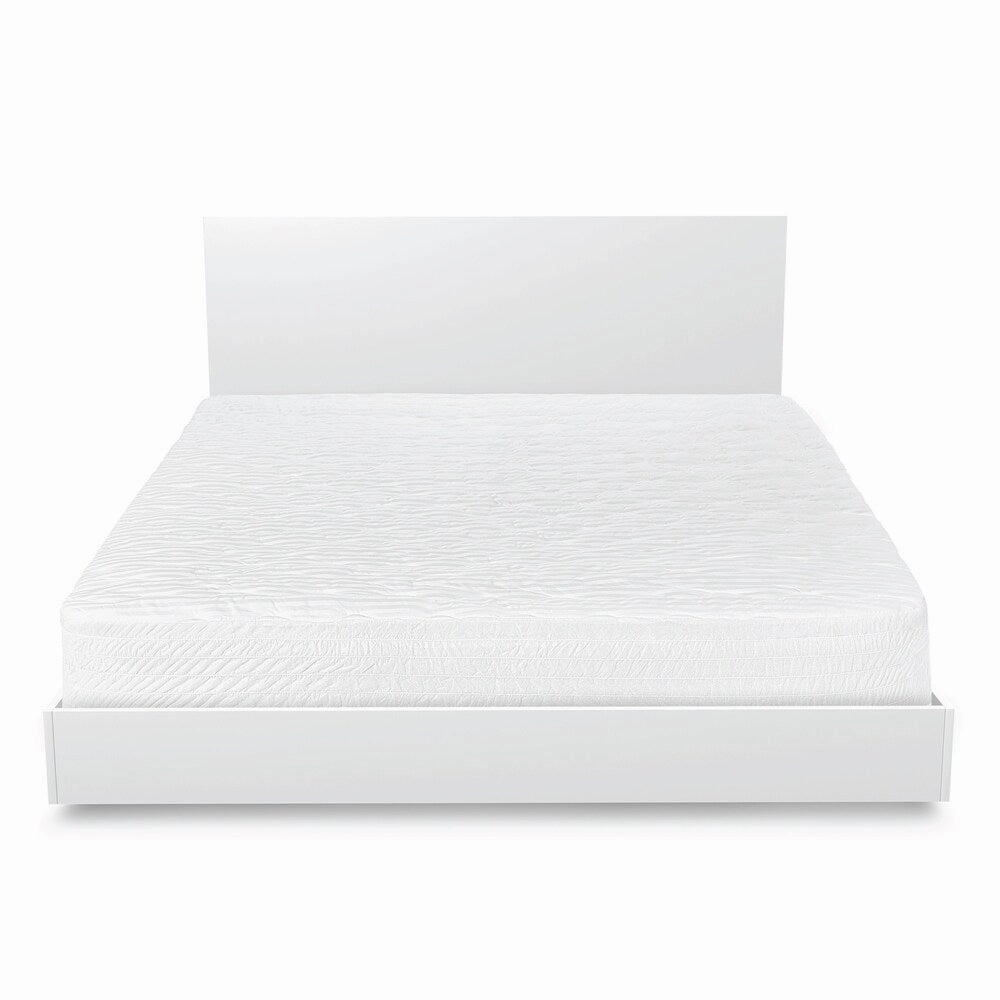 Beautyrest 500-Thread Count Pima Cotton Dobby Stripe Mattress Pad - White mattress pads,mattress topper,bed protection