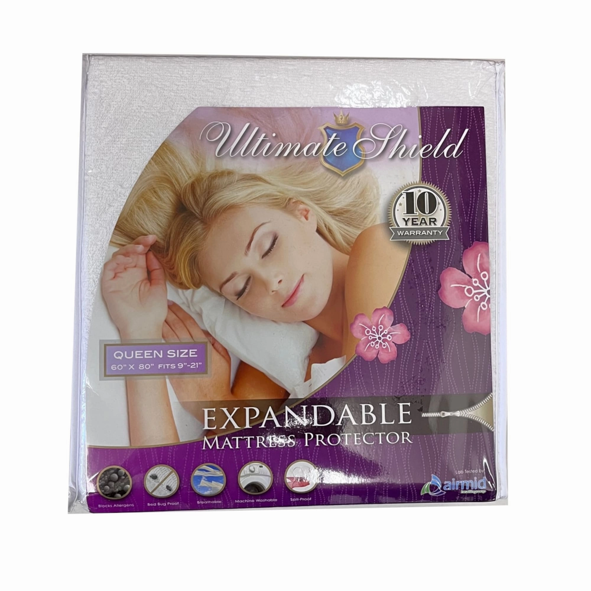 Bed Bug Waterproof Expandable to 20-inches Complete encasement Mattress Cover