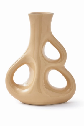 Beige Stoneware Vase S | Pols Potten Three Ears Vase,Glass Vase
