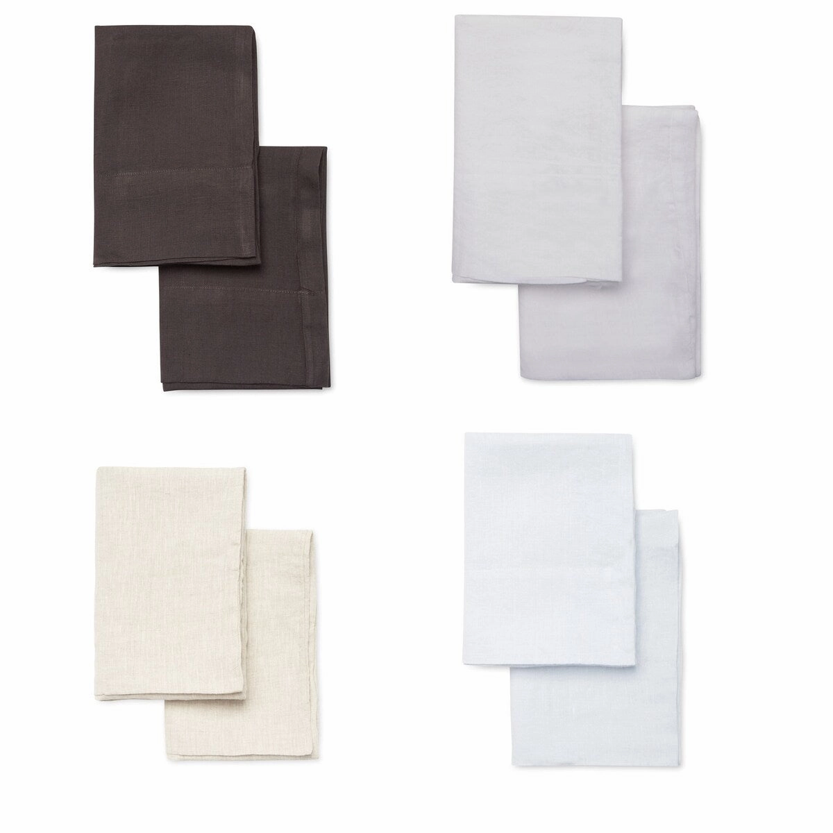 Belgian Flax Linen Collection Solid Pillowcases