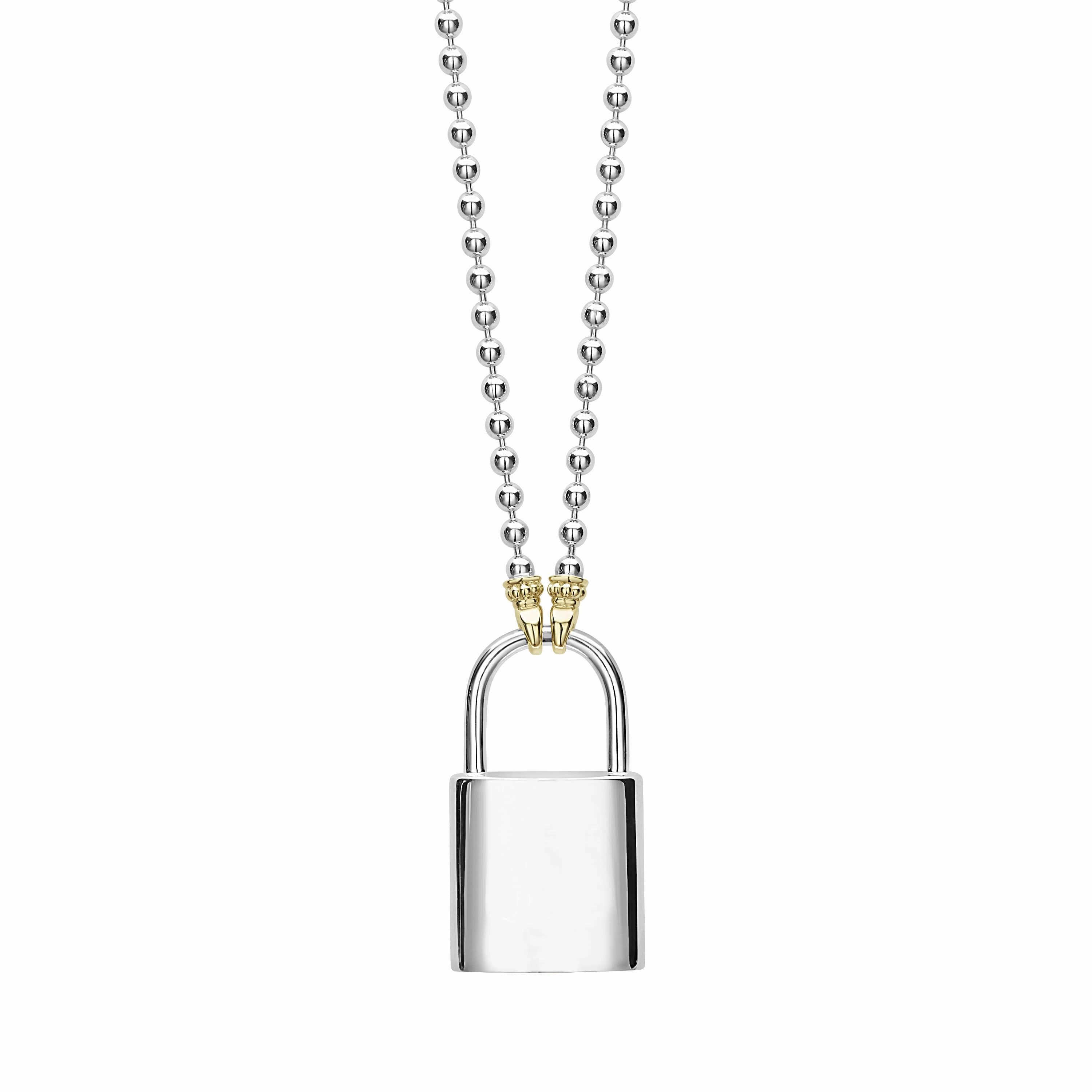 Beloved Large Two-Tone Lock Necklace