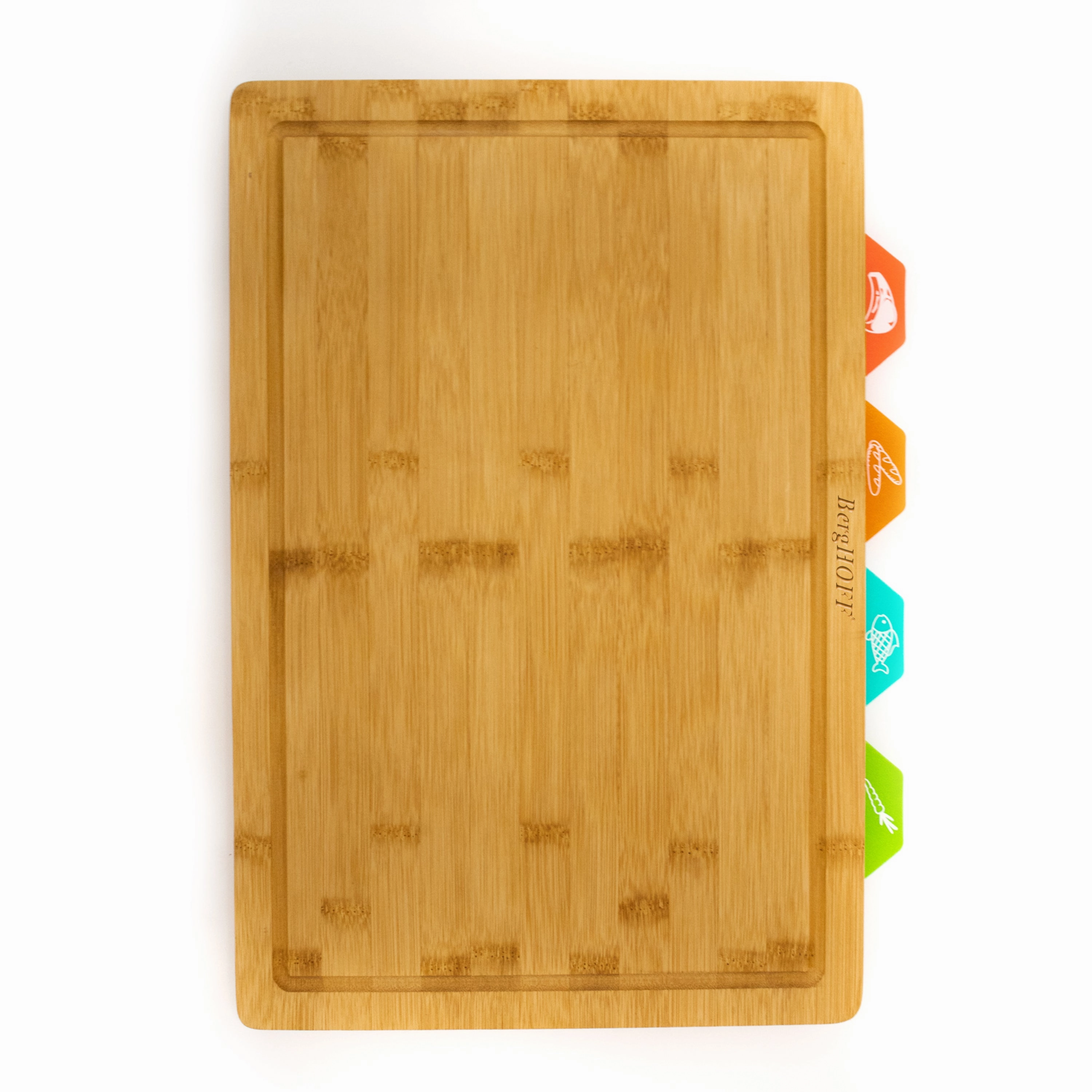 BergHOFF Aaron Probyn 5Pc Cheese Knife and Bamboo Board Set, Multicolored Inserts