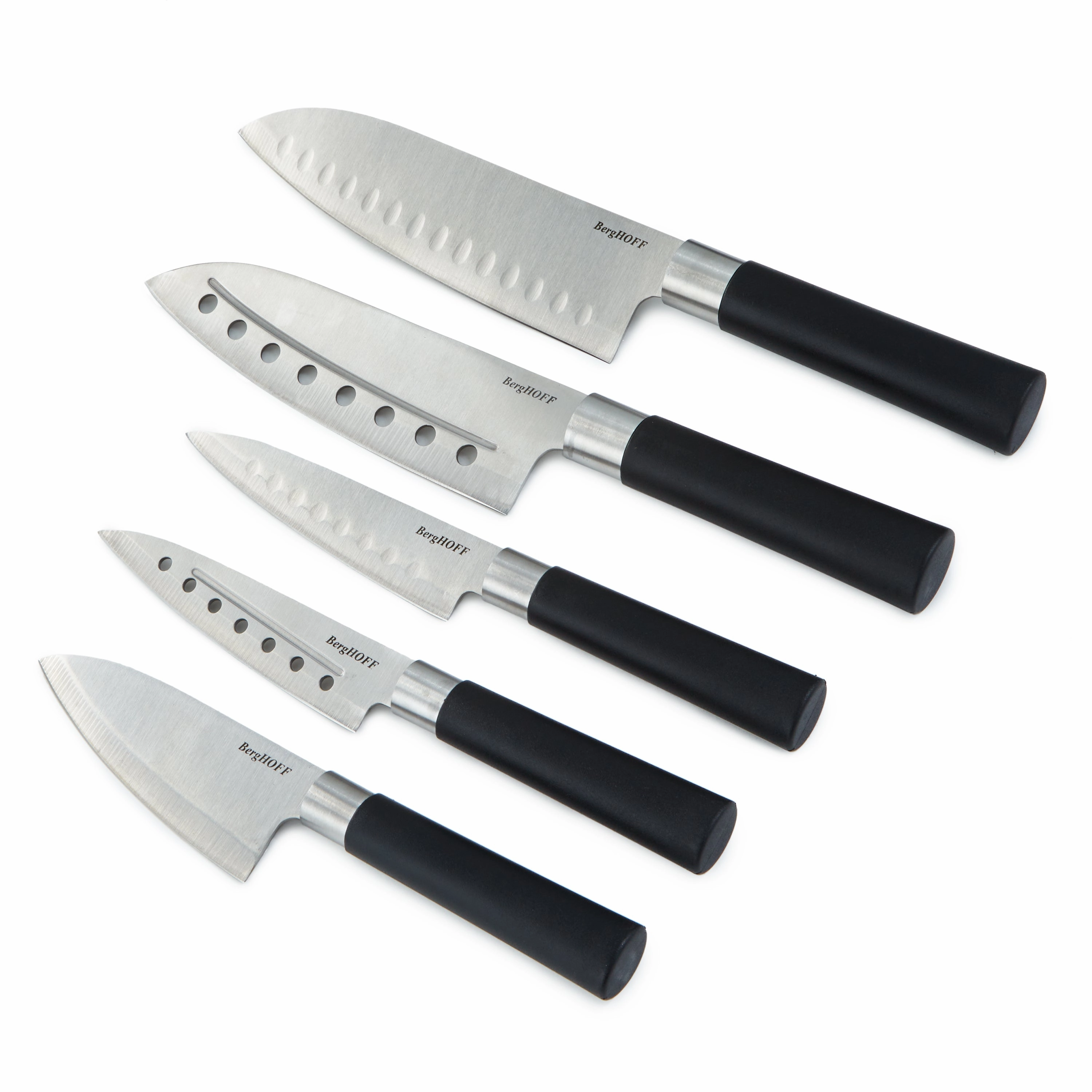 BergHOFF DiNA Codon 5pc Stainless Steel Santoku Set Food Storage,Kitchen Storage