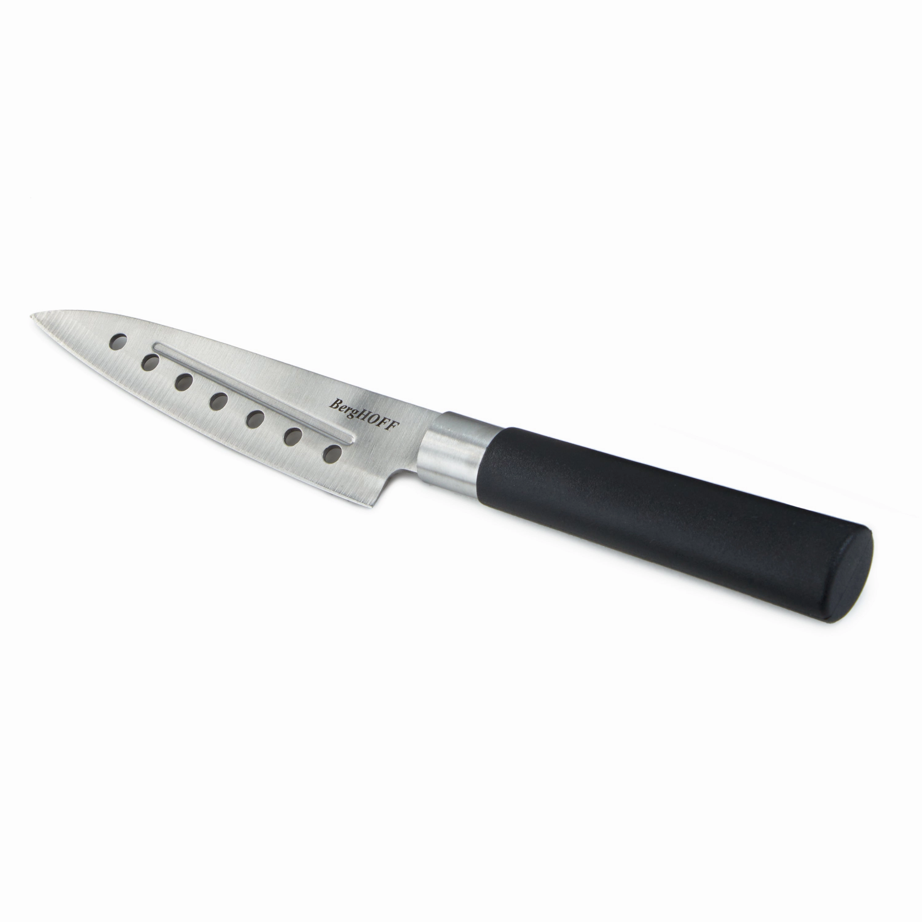 BergHOFF DiNA Codon Stainless Steel Santoku Knife with Holes, 5" Food Storage,Kitchen Storage