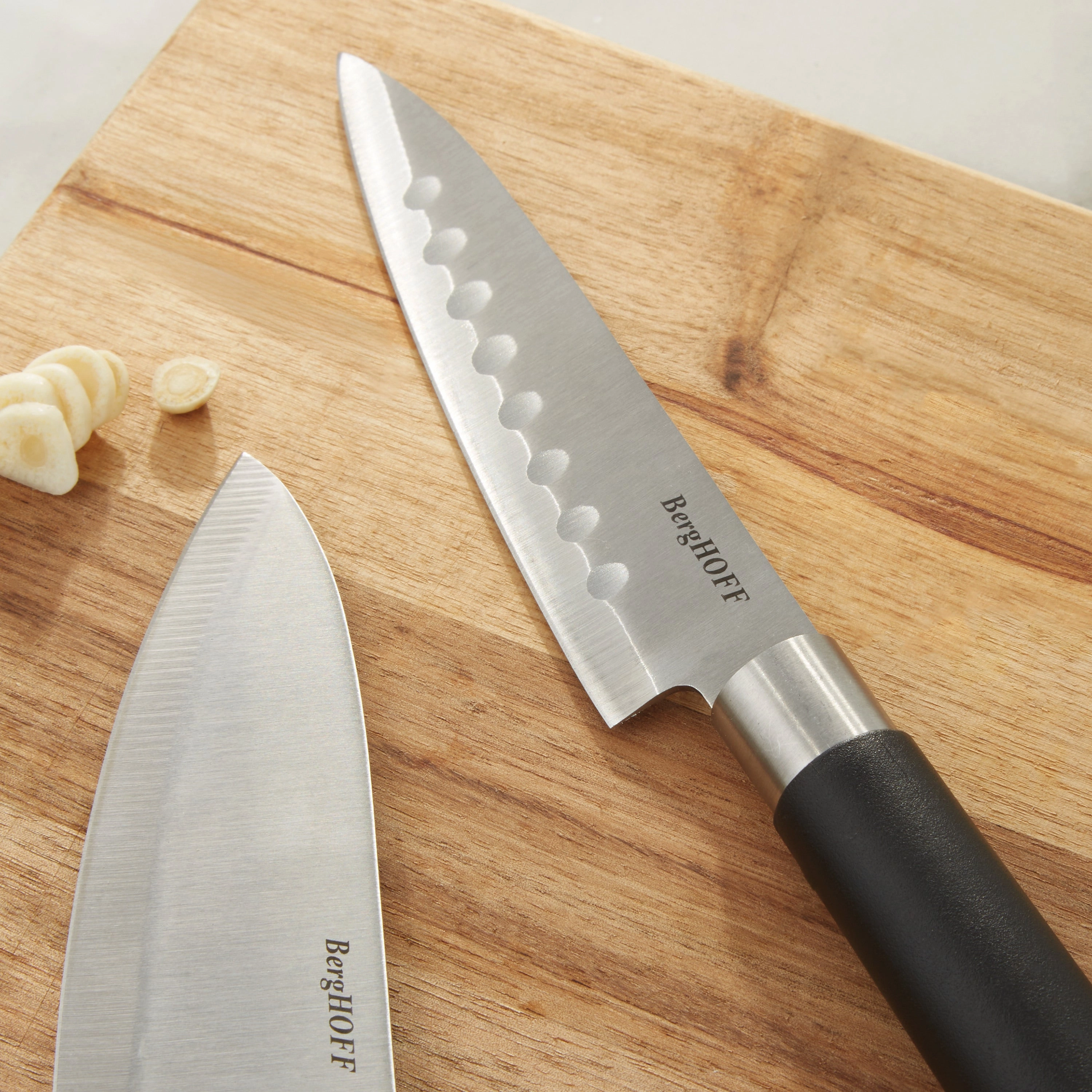 BergHOFF DiNA Codon Stainless Steel Scalloped Santoku Knife, 5"