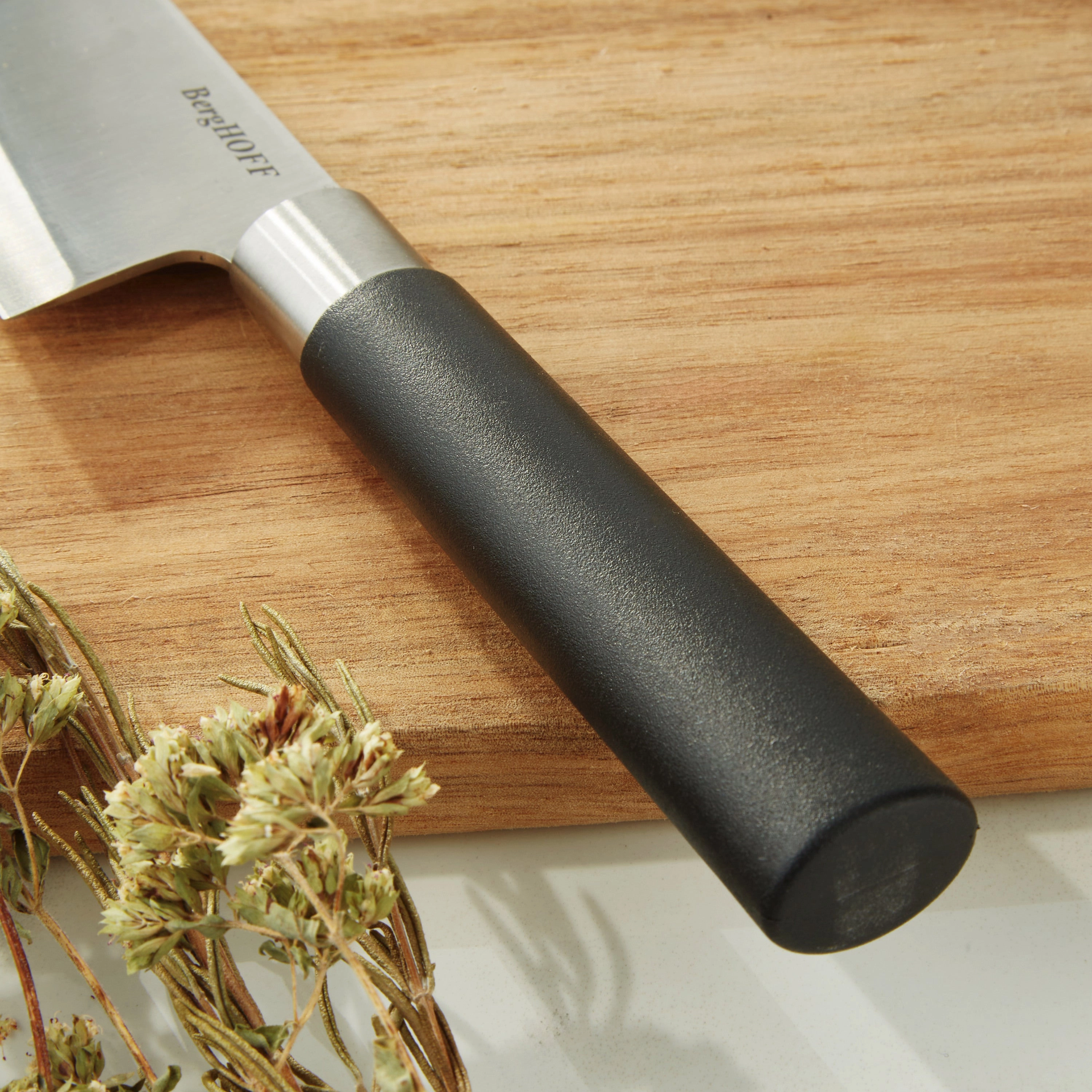 BergHOFF DiNA Codon Stainless Steel Scalloped Santoku Knife, 5"