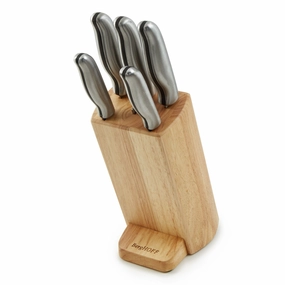 BergHOFF DiNA Entity 6pc Stainless Steel Knife Block Set Food Storage,Kitchen Storage