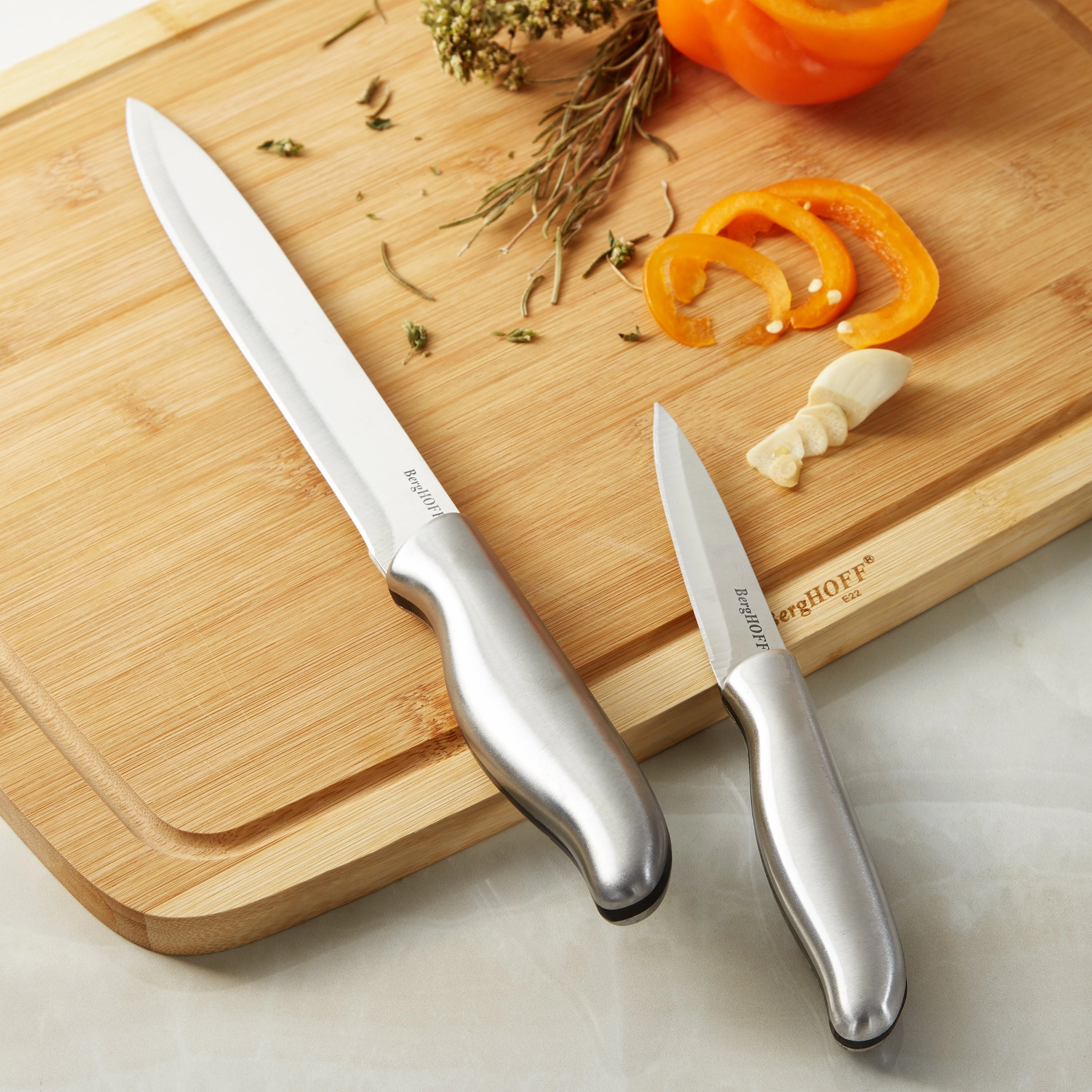 BergHOFF DiNA Entity 6pc Stainless Steel Knife Block Set
