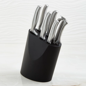 BergHOFF DiNA Frame 8pc Stainless Steel Knife Block Set Food Storage,Kitchen Storage