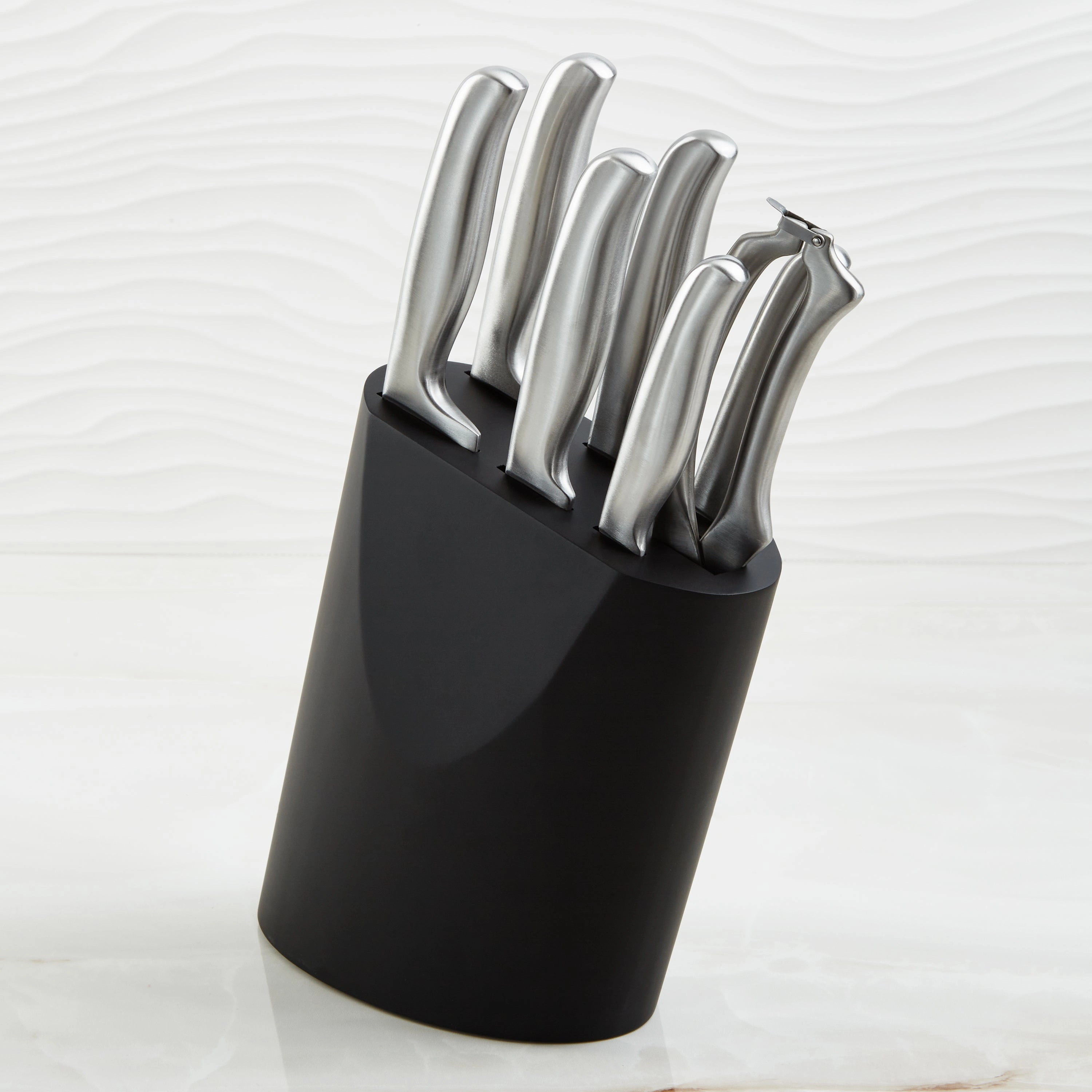 BergHOFF DiNA Frame 8pc Stainless Steel Knife Block Set Food Storage,Kitchen Storage