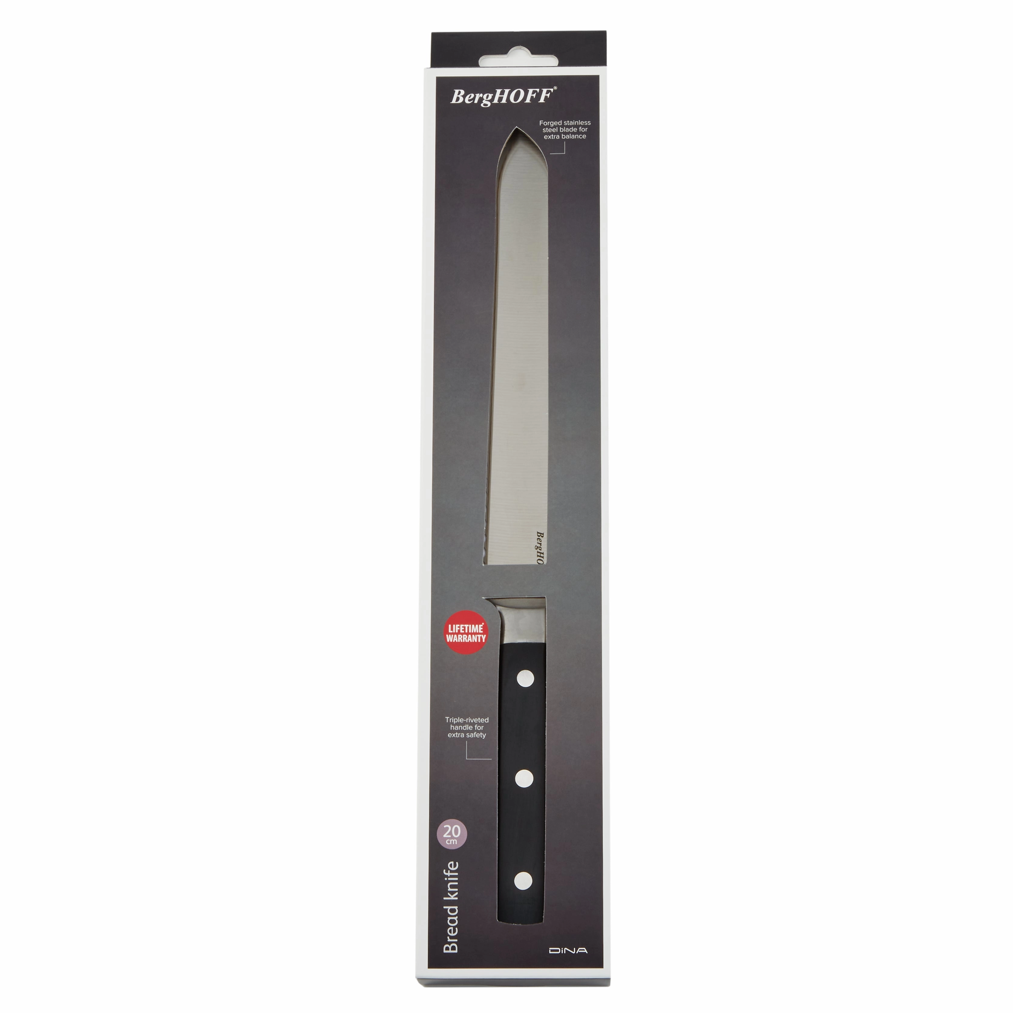 BergHOFF DiNA Gene Stainless Steel Bread Knife, 8"