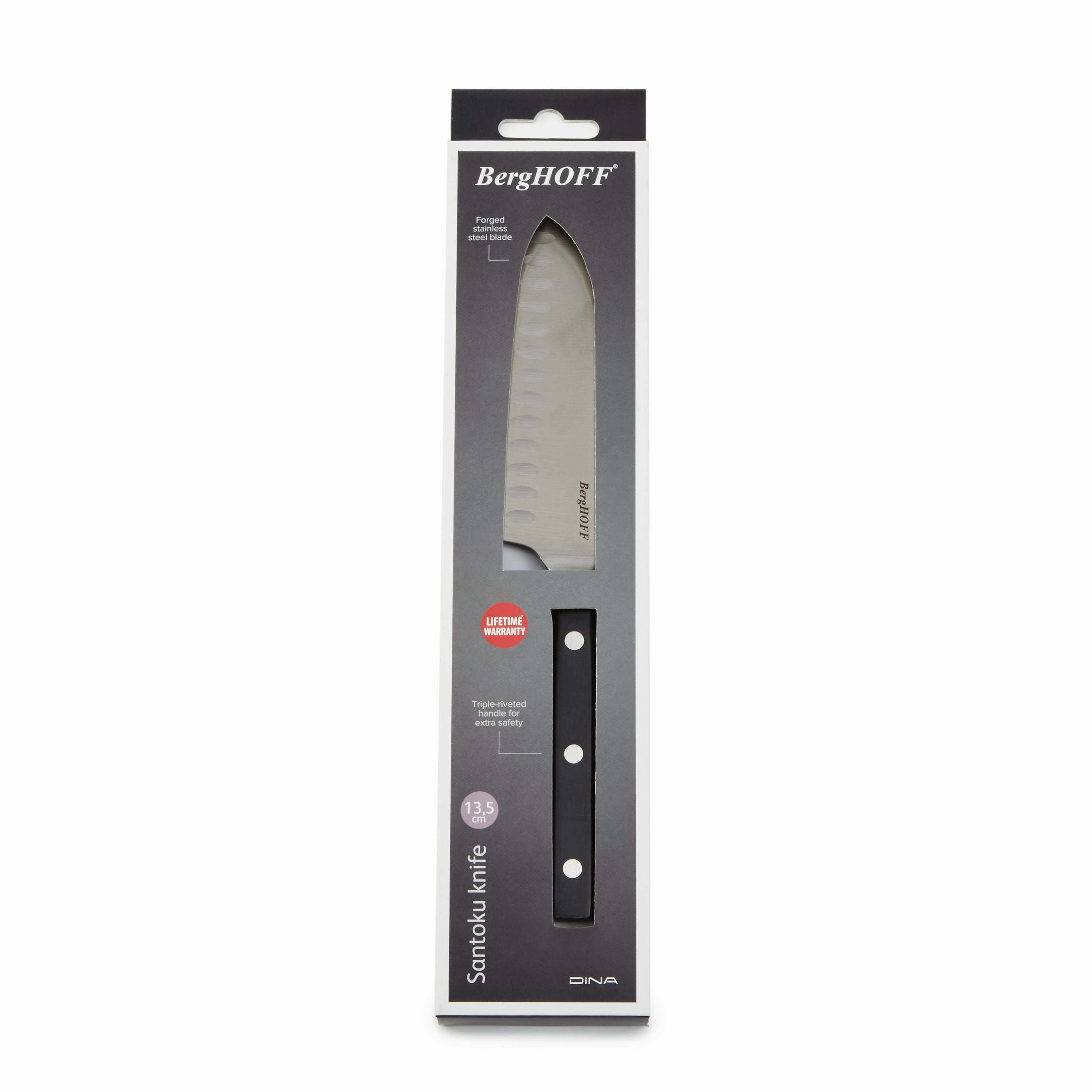 BergHOFF DiNA Gene Stainless Steel Santoku Knife, 5.5"
